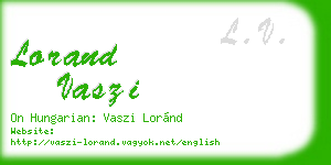 lorand vaszi business card